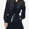 Gaia Blouse in Plain-Colored Cotton Voile Gaia Blouse in Plain-Colored Cotton Voile