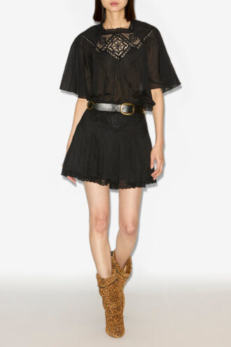 Garia Cotton Voile and Lace Top