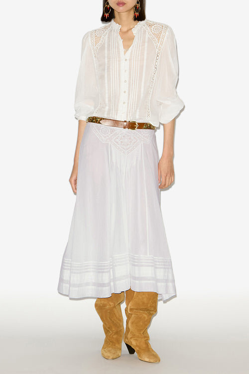 Garliana Long Cotton and Lace Skirt Garliana Long Cotton and Lace Skirt