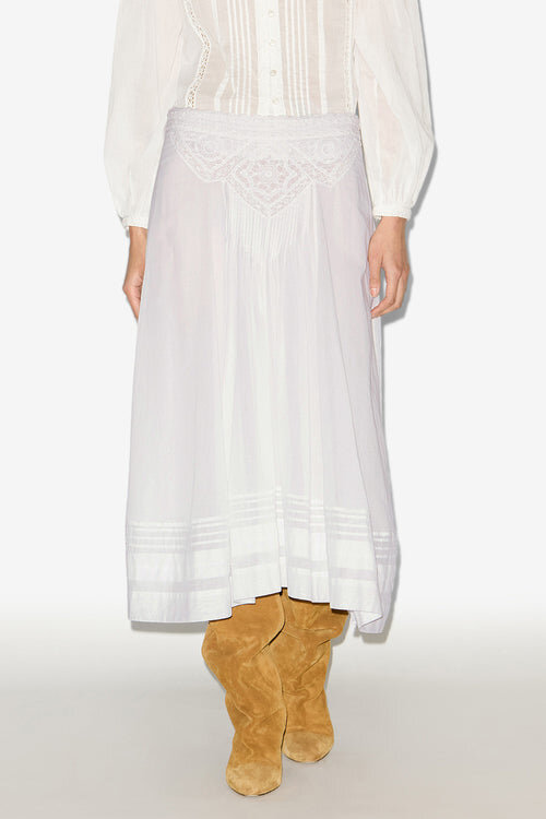 Garliana Long Cotton and Lace Skirt Garliana Long Cotton and Lace Skirt