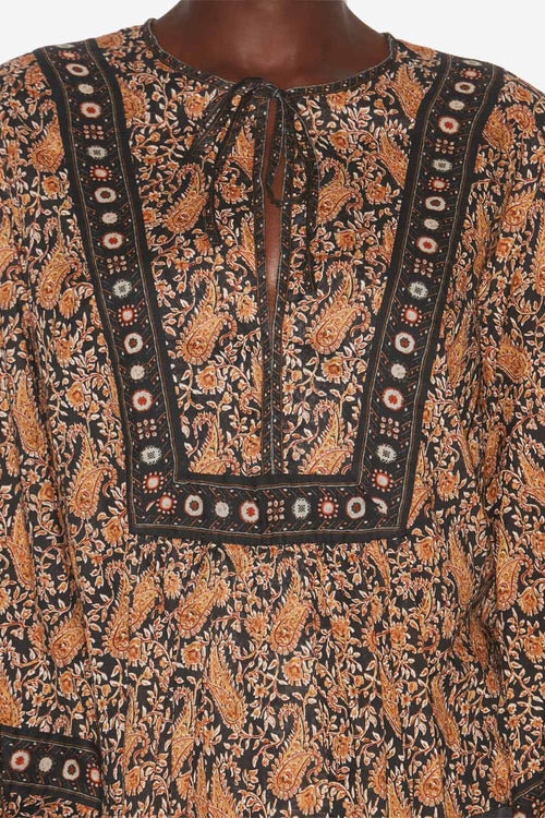 Gayle Printed Cotton Voile Blouse Gayle Printed Cotton Voile Blouse