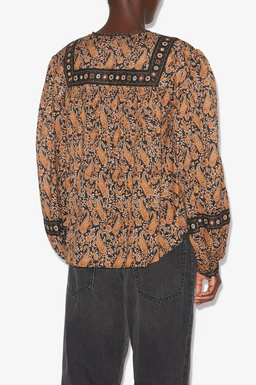 Gayle Printed Cotton Voile Blouse Gayle Printed Cotton Voile Blouse