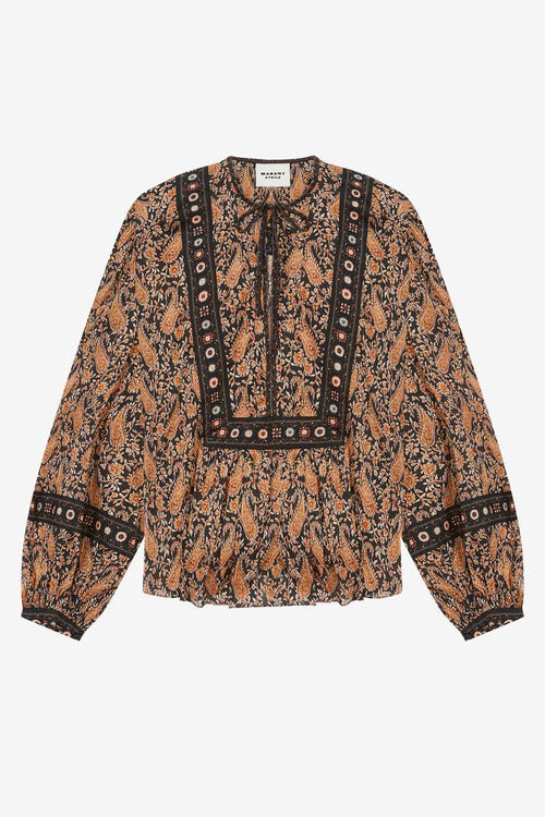 Gayle Printed Cotton Voile Blouse Gayle Printed Cotton Voile Blouse