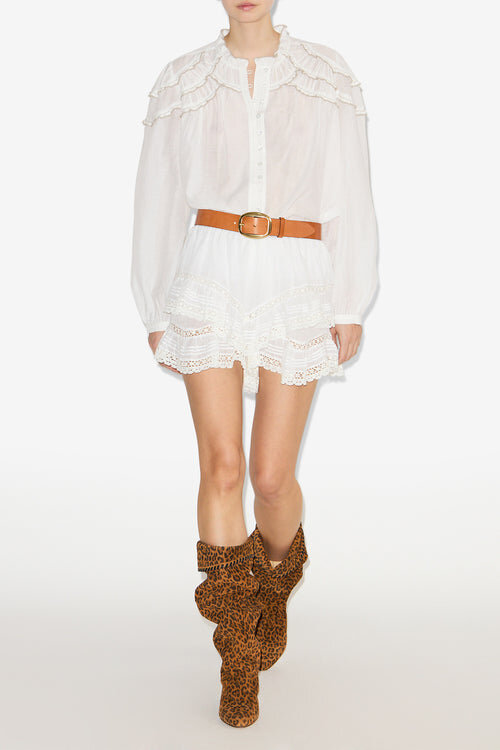 Geana Frilly Cotton and Lace Shorts Geana Frilly Cotton and Lace Shorts