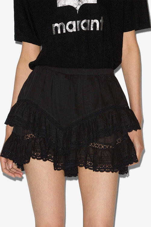 Geana Frilly Cotton and Lace Shorts Geana Frilly Cotton and Lace Shorts