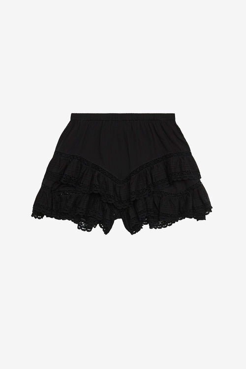 Geana Frilly Cotton and Lace Shorts Geana Frilly Cotton and Lace Shorts