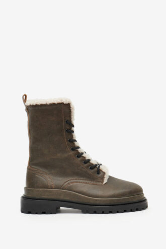 Ghiso Fur-Lined Leather Boots