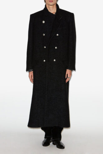 Gil Long Brushed Wool Coat