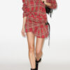 Gisen Short Plaid Skirt