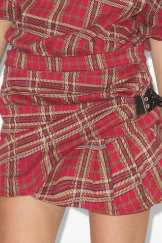 Gisen Short Plaid Skirt