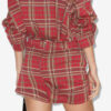 Gisen Short Plaid Skirt