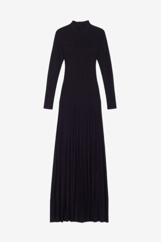 Gisole Long Fine Crepe Knit Dress