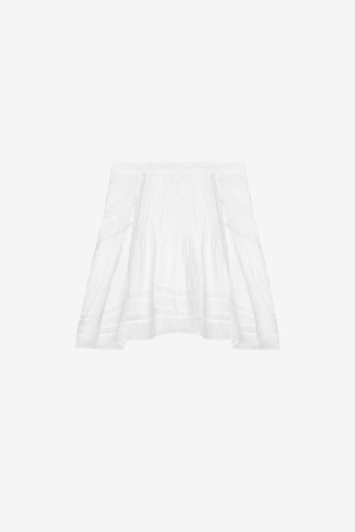 Giuliani Short Skirt in Plain-Colored Cotton Voile Giuliani Short Skirt in Plain-Colored Cotton Voile