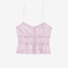 Gloria Strappy Top in Plain-Colored Cotton Voile Gloria Strappy Top in Plain-Colored Cotton Voile
