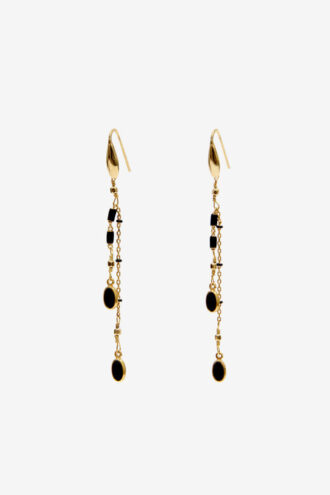Gold-Finish Brass Pendant Earrings