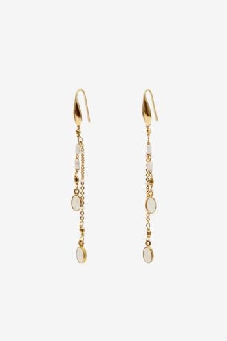 Gold-Finish Brass Pendant Earrings