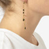 Gold-Finish Brass Pendant Earrings Gold-Finish Brass Pendant Earrings