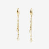 Gold-Finish Brass Pendant Earrings Gold-Finish Brass Pendant Earrings