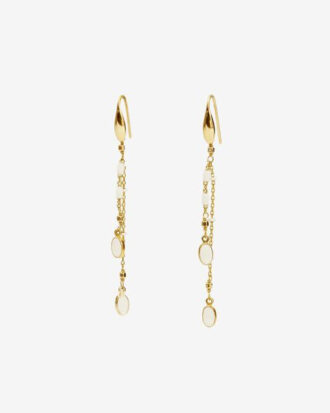 Gold-Finish Brass Pendant Earrings