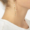 Gold-Finish Brass Pendant Earrings Gold-Finish Brass Pendant Earrings