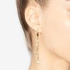Gold-Finish Brass Pendant Earrings Gold-Finish Brass Pendant Earrings