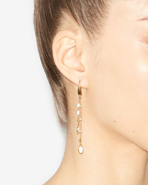 Gold-Finish Brass Pendant Earrings Gold-Finish Brass Pendant Earrings