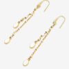 Gold-Finish Brass Pendant Earrings Gold-Finish Brass Pendant Earrings