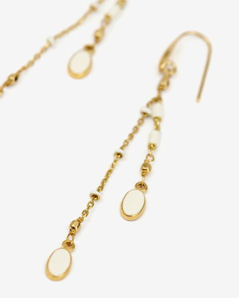 Gold-Finish Brass Pendant Earrings Gold-Finish Brass Pendant Earrings