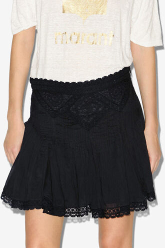 Goldie Short Cotton and Lace Skirt