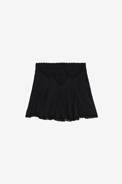 Goldie Short Cotton and Lace Skirt Goldie Short Cotton and Lace Skirt