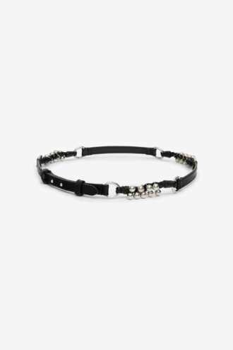 Grimsby Leather Belt with Rings and Studs