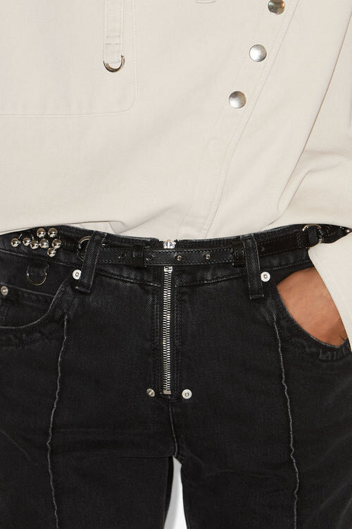 Grimsby Leather Belt with Rings and Studs Grimsby Leather Belt with Rings and Studs
