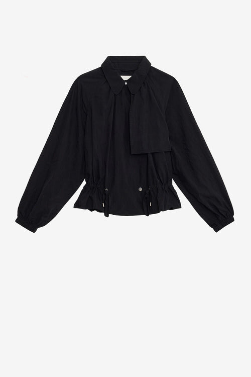 Gwenola Short Satiny Technical Fabric Jacket Gwenola Short Satiny Technical Fabric Jacket