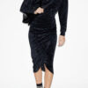Hadley Midi Dress in Gathered Velvet Hadley Midi Dress in Gathered Velvet