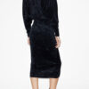 Hadley Midi Dress in Gathered Velvet Hadley Midi Dress in Gathered Velvet