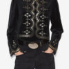 Hady Short Embroidered Velvet Jacket