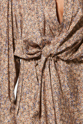 Harmony Floral Silk Jacquard Shirt Dress