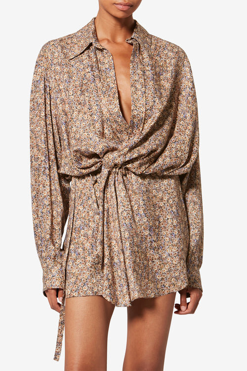Harmony Floral Silk Jacquard Shirt Dress Harmony Floral Silk Jacquard Shirt Dress