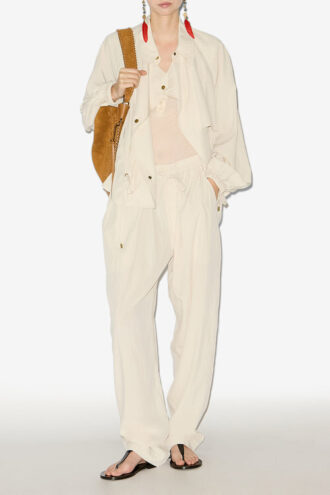 Hectorina Gathered Technical Fabric Pants Hectorina Gathered Technical Fabric Pants
