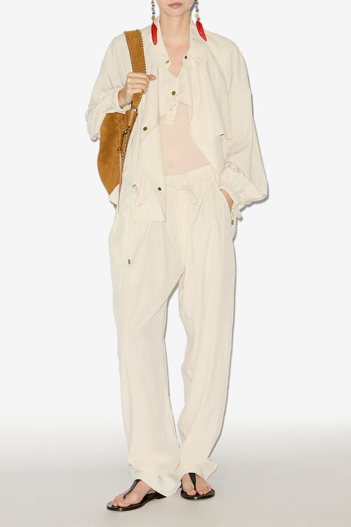 Hectorina Gathered Technical Fabric Pants Hectorina Gathered Technical Fabric Pants