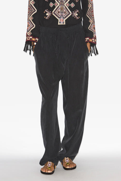 Hectorina Gathered Technical Fabric Pants Hectorina Gathered Technical Fabric Pants