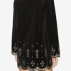 Helene Short Embroidered Velvet Dress Helene Short Embroidered Velvet Dress