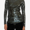Hilda Long-Sleeve Sequined Top