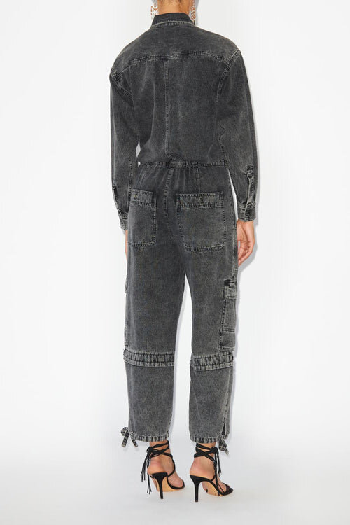 Idany Cotton Denim Overall with Long Sleeves Idany Cotton Denim Overall with Long Sleeves