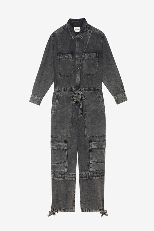 Idany Cotton Denim Overall with Long Sleeves Idany Cotton Denim Overall with Long Sleeves