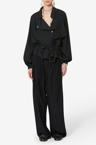 Inaya Wide-Leg Layered Waistband Pants