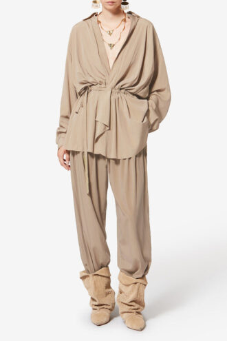 Inaya Wide-Leg Layered Waistband Pants