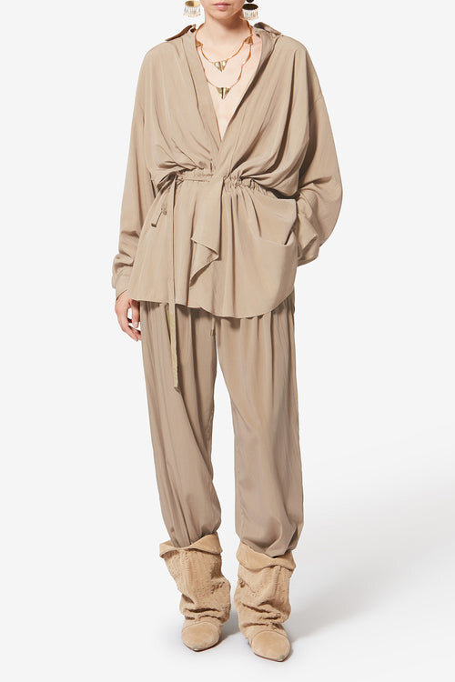 Inaya Wide-Leg Layered Waistband Pants Inaya Wide-Leg Layered Waistband Pants