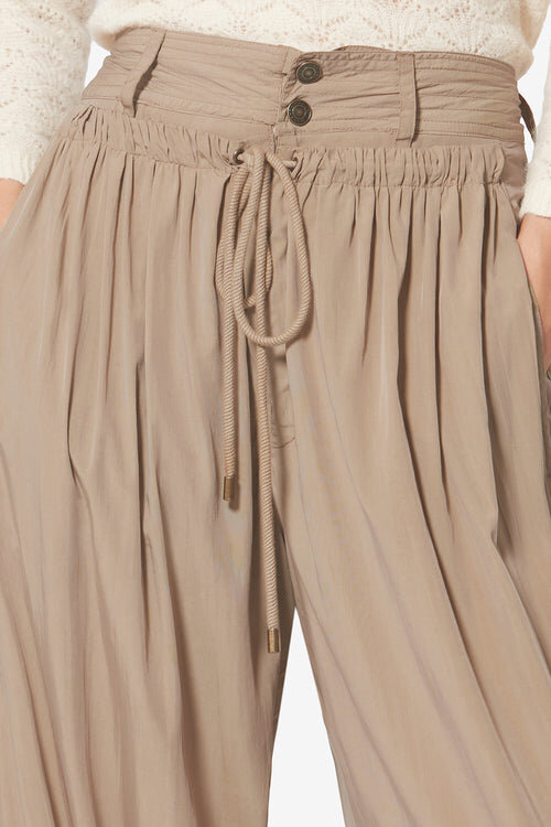 Inaya Wide-Leg Layered Waistband Pants Inaya Wide-Leg Layered Waistband Pants