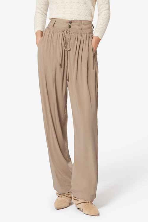 Inaya Wide-Leg Layered Waistband Pants Inaya Wide-Leg Layered Waistband Pants